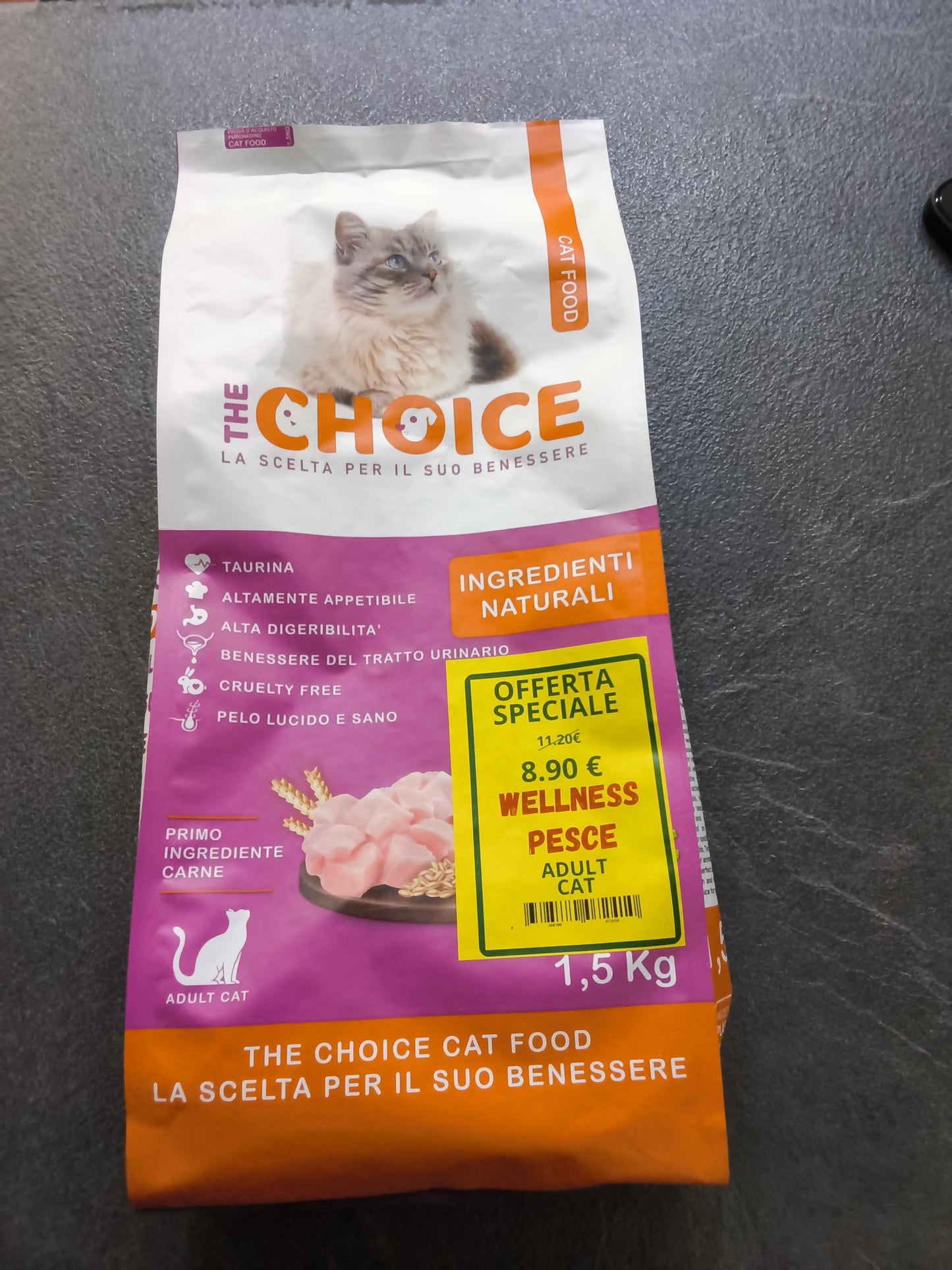 Crocchette gatto wellness pesce